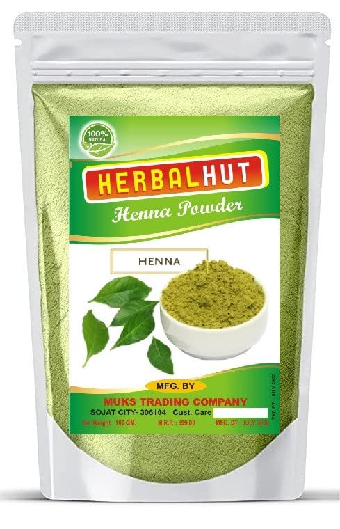 Herbalhut 100% Natural Henna Powder for Hair (100g) - Organic Hair Dye for Women & Men | Promotes Hair Growth, Reduces Hair Fall & Dandruff | Natural Conditioning Treatment for Healthy Hair | Perfect for DIY Hair Coloring, Spa Days & Ayurvedic Hair Care