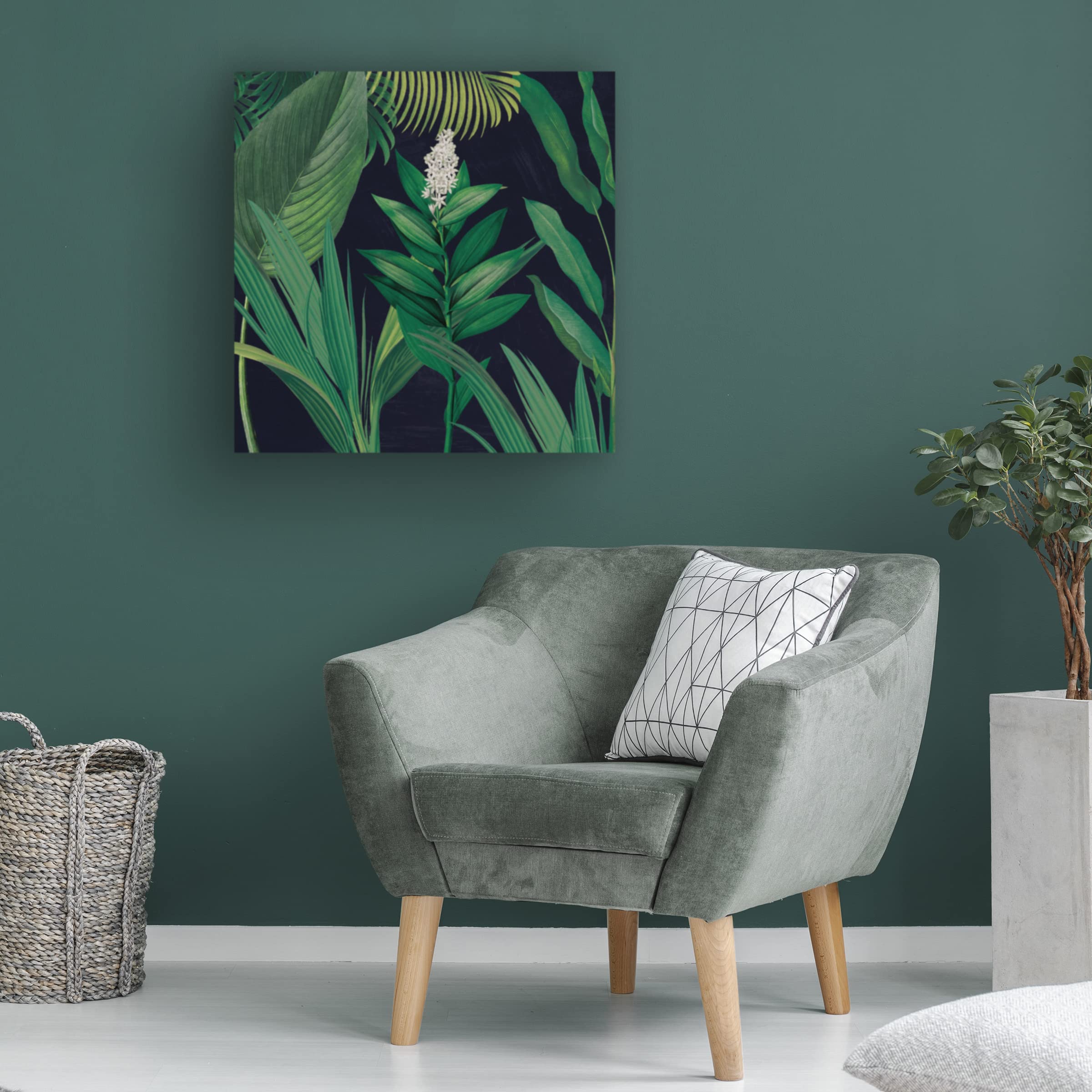 Dramatic Tropical I Canvas Wall Art by Sue Schlabach - Vibrant Tropical Landscape Painting for Living Room, Bedroom & Office Decor