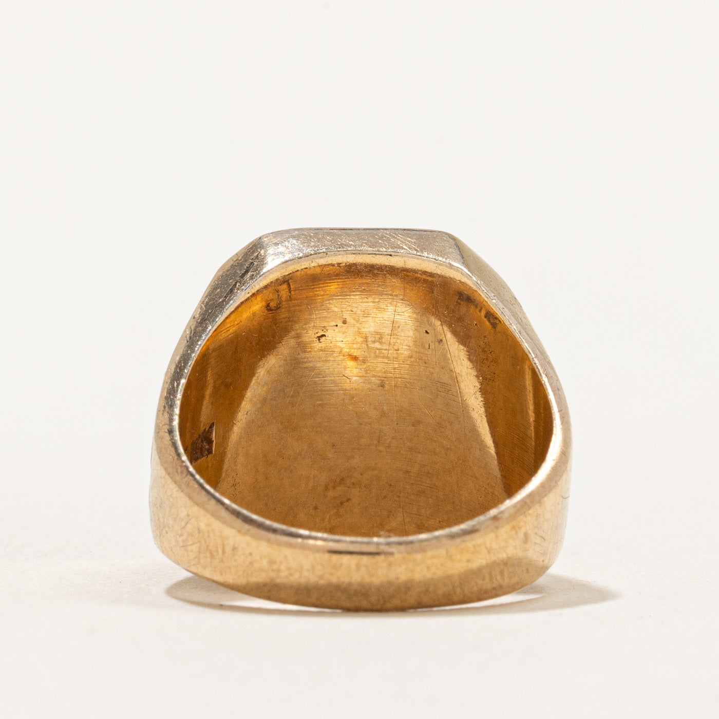 Engraved Chalcedony Signet Ring for Men & Women | 2.00ct Natural Gemstone | Size 2.5 | Personalized Jewelry Gift for Anniversary, Wedding & Special Occasions