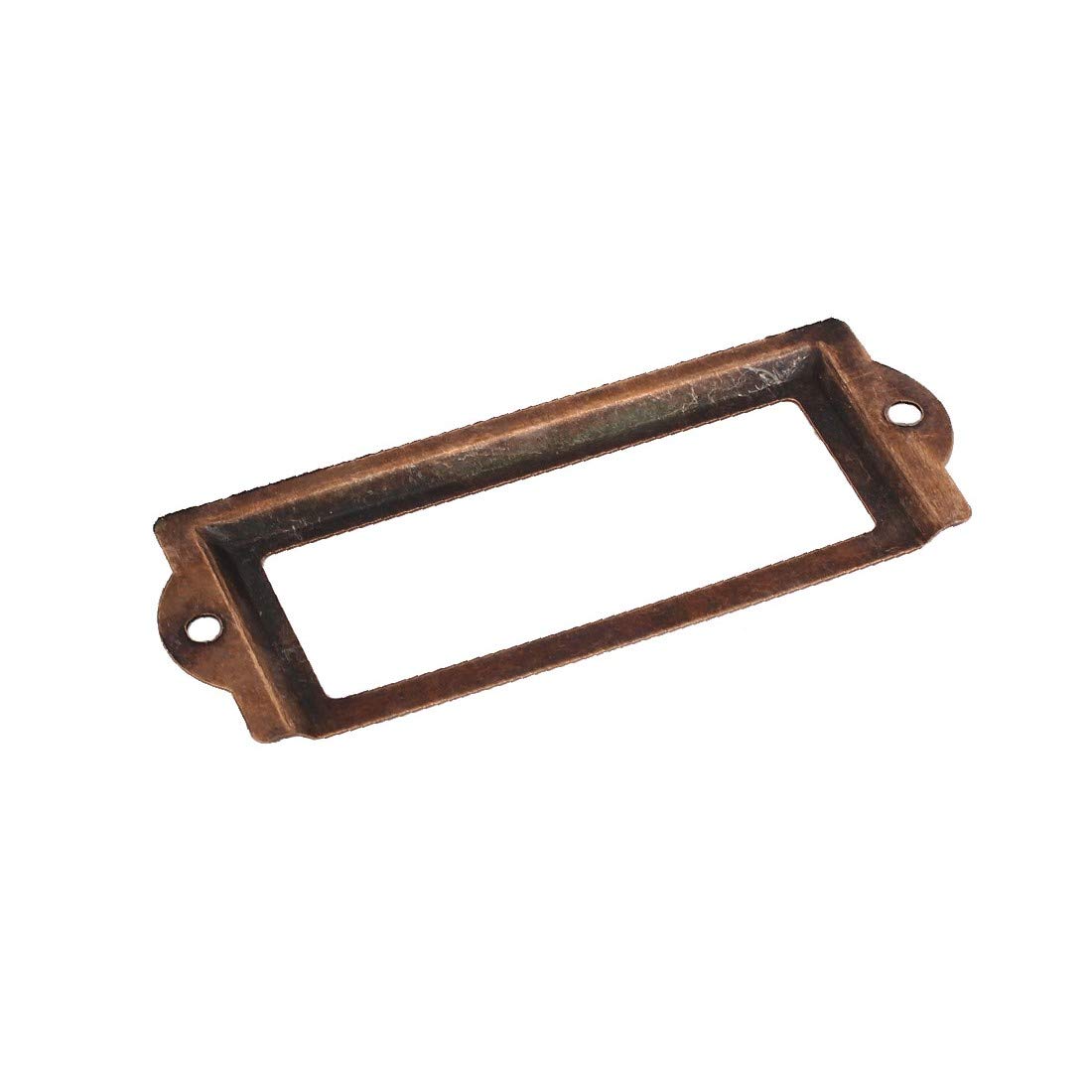 New Lon0167 Office Pharmacy Drawer Iron Tag Label Frame - 83mm x 31mm Copper Tone (100pcs) - Durable & Reliable for Medical Cabinets, Lab Equipment & Office Organization