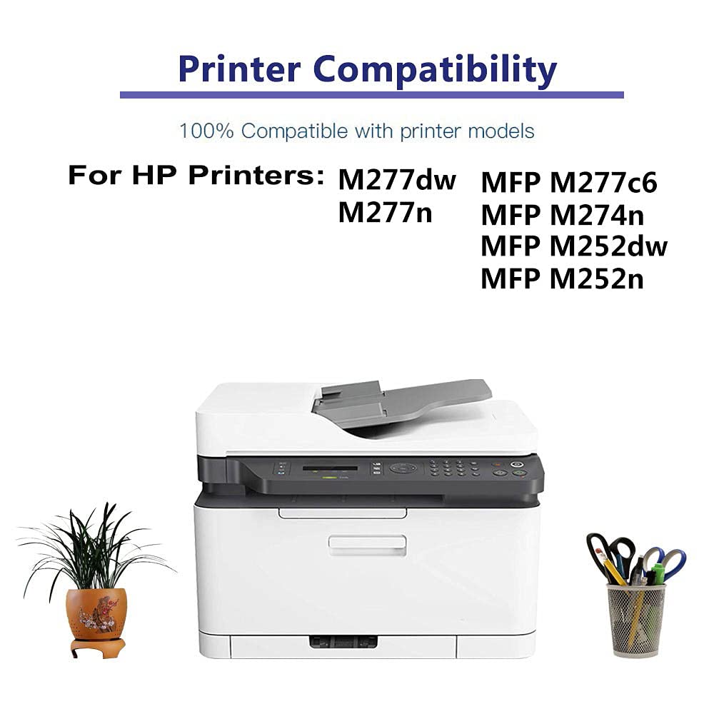 2-Pack Black High Capacity 201A (CF400A) Compatible Toner Cartridge for Brother M277dw & M277n Printers - Perfect for Office & Home Printing Needs