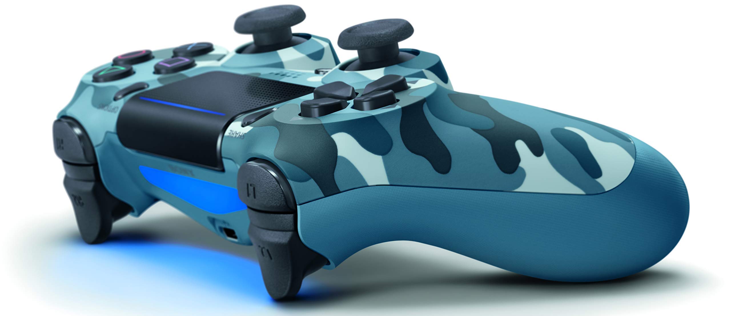 Renewed DualShock 4 Wireless Controller for PlayStation 4 - Blue Camouflage | Official Sony PS4 Gamepad with Precise Controls | Perfect for Gaming, Streaming & Multiplayer Sessions