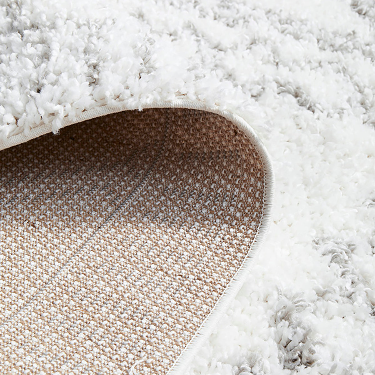 Casablanca Fez Rug (White) - Handmade Moroccan Wool Carpet for Living Room, Bedroom & Office Decor