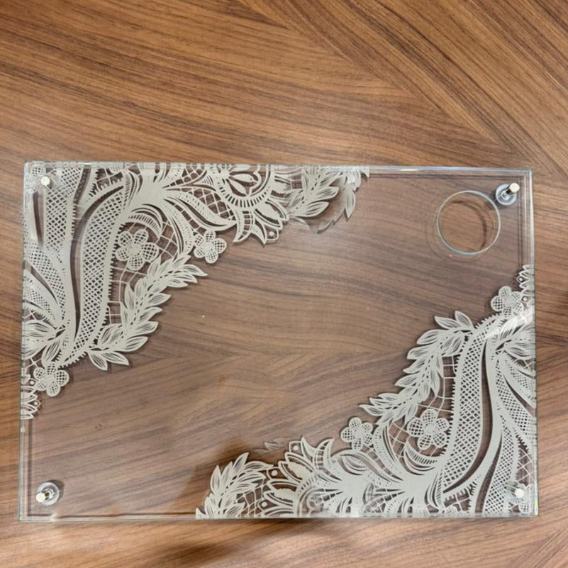 Premium Acrylic Challah Board - Elegant Cream Serving Tray for Jewish Sabbath Bread - Perfect for Shabbat Dinners, Holiday Celebrations & Kosher Kitchen Essentials