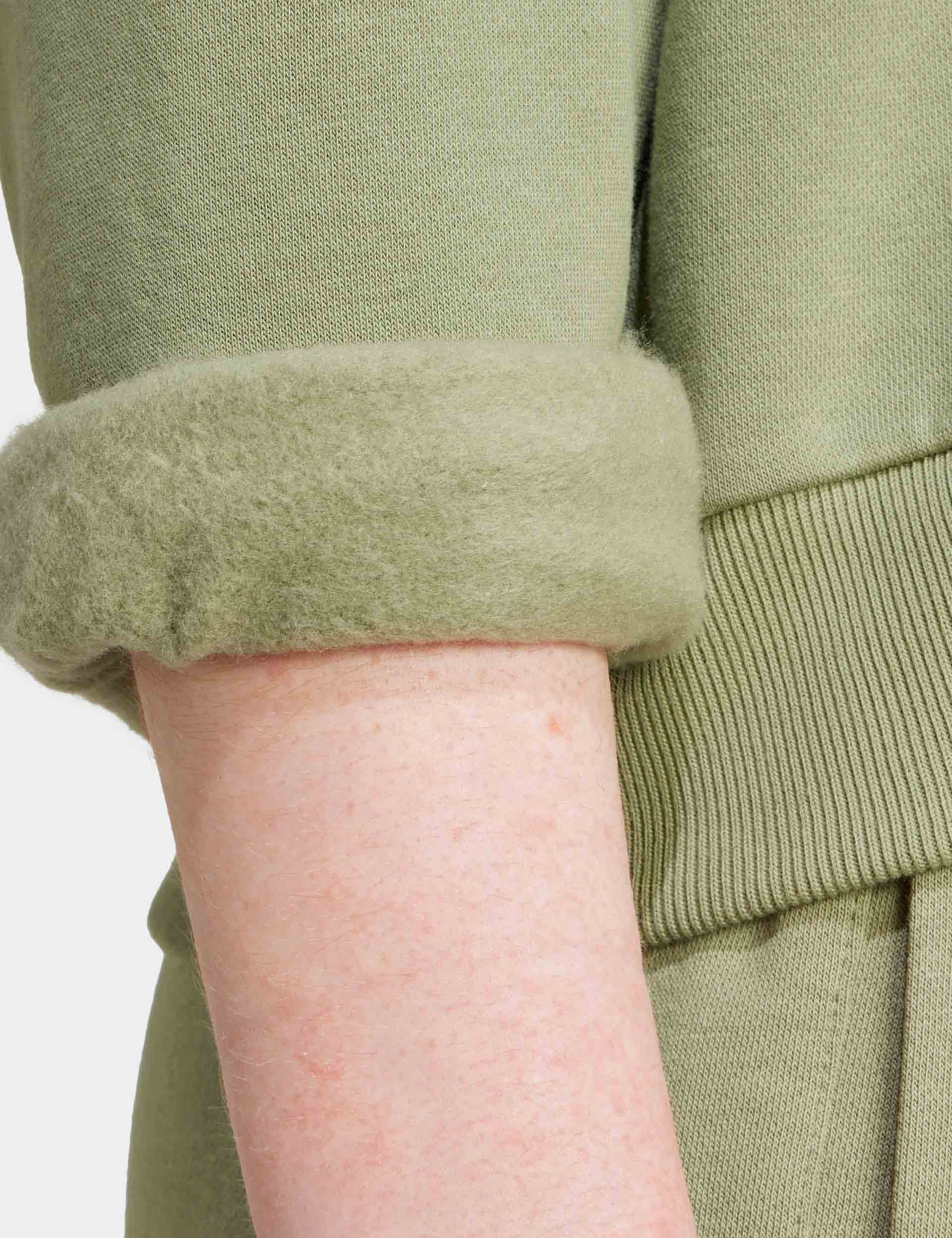 ALL SZN Fleece Loose Sweatshirt for Women - Cozy Oversized Pullover in Tent Green - Perfect for Casual Wear, Lounge & Outdoor Activities