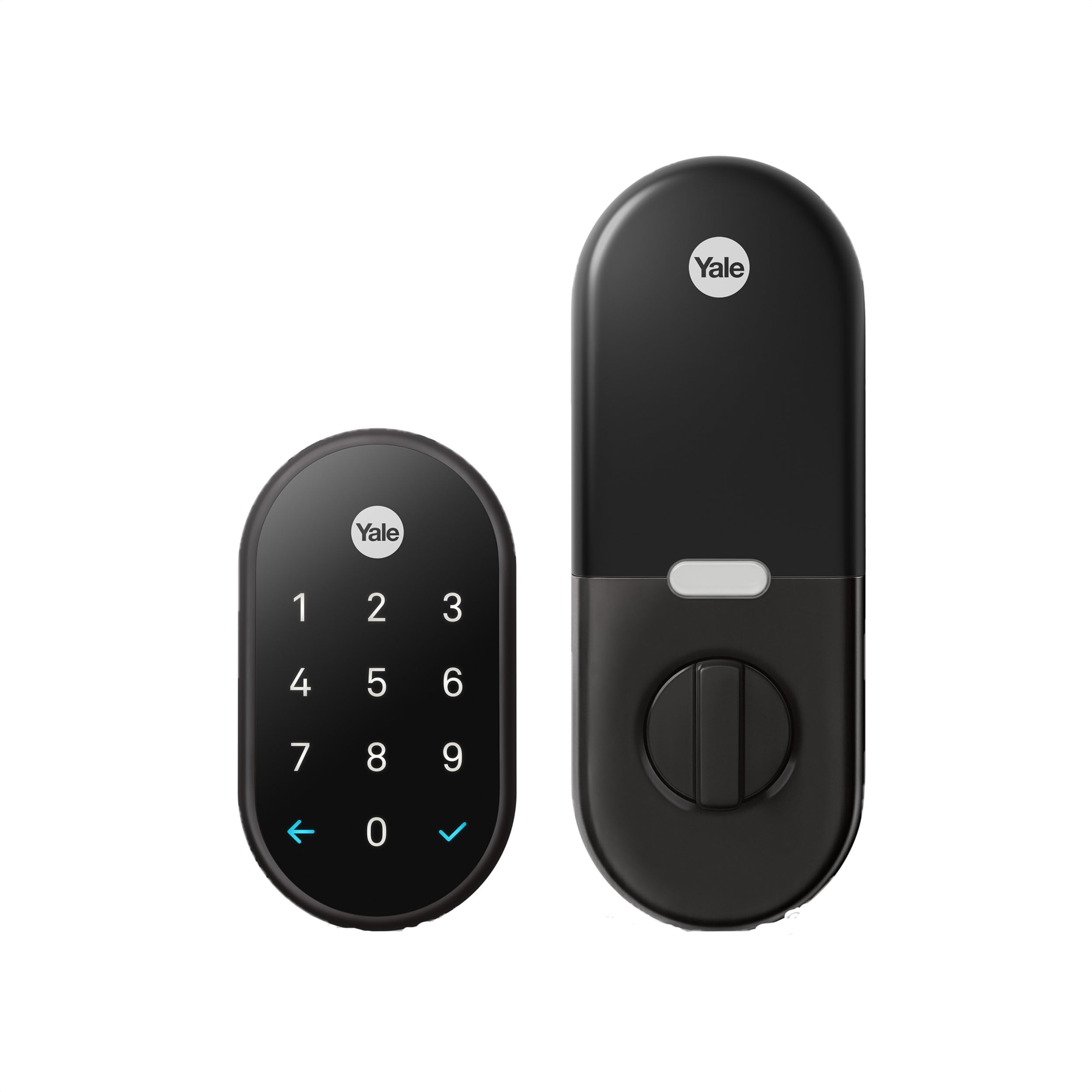 Google Nest x Yale Smart Lock - Keyless Entry Deadbolt with Tamper-Proof Keypad - Black Suede Finish for Front Door Security (Ideal for Smart Homes, Vacation Rentals & Airbnb Properties)