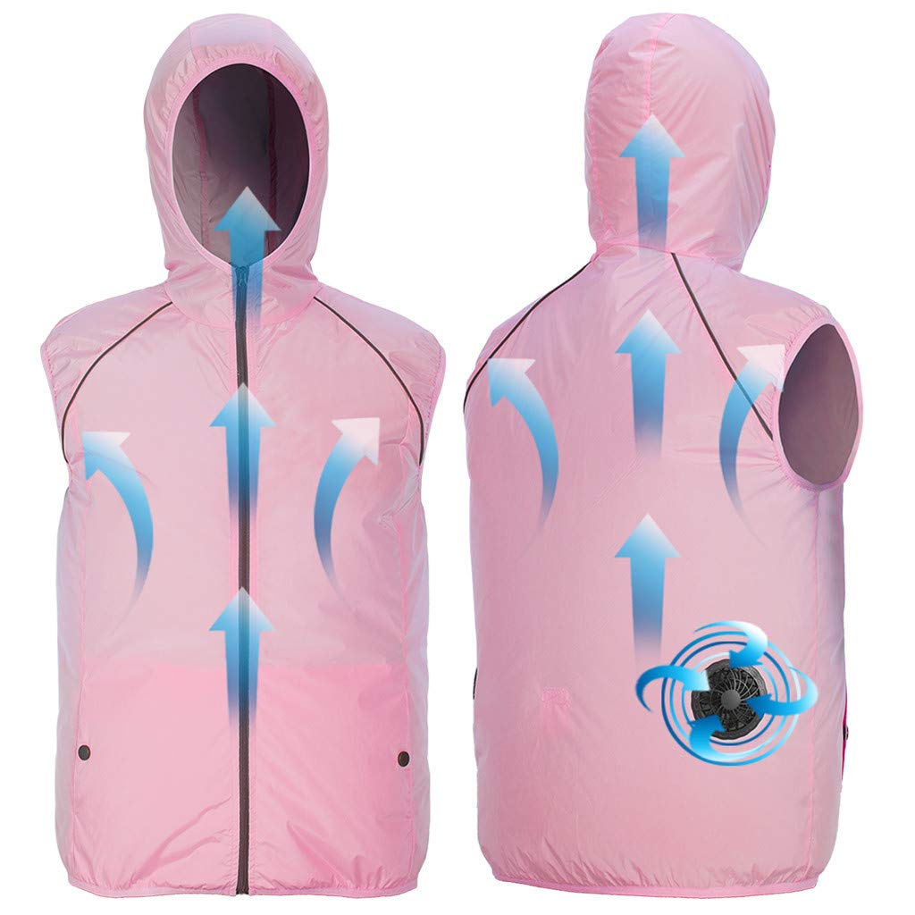Lsocmose Cooling Vest Fan - Rechargeable Air Conditioned Clothing for High Temperature Workers, Unisex Cooling Apparel for Outdoor, Construction & Heat Relief