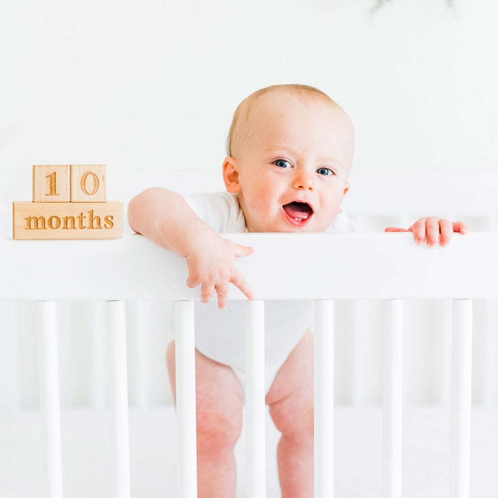 Baby Milestone Blocks - Wooden Photo Props for Monthly Growth Tracking | Perfect for Newborn Photography, First Birthday, and Nursery Decor