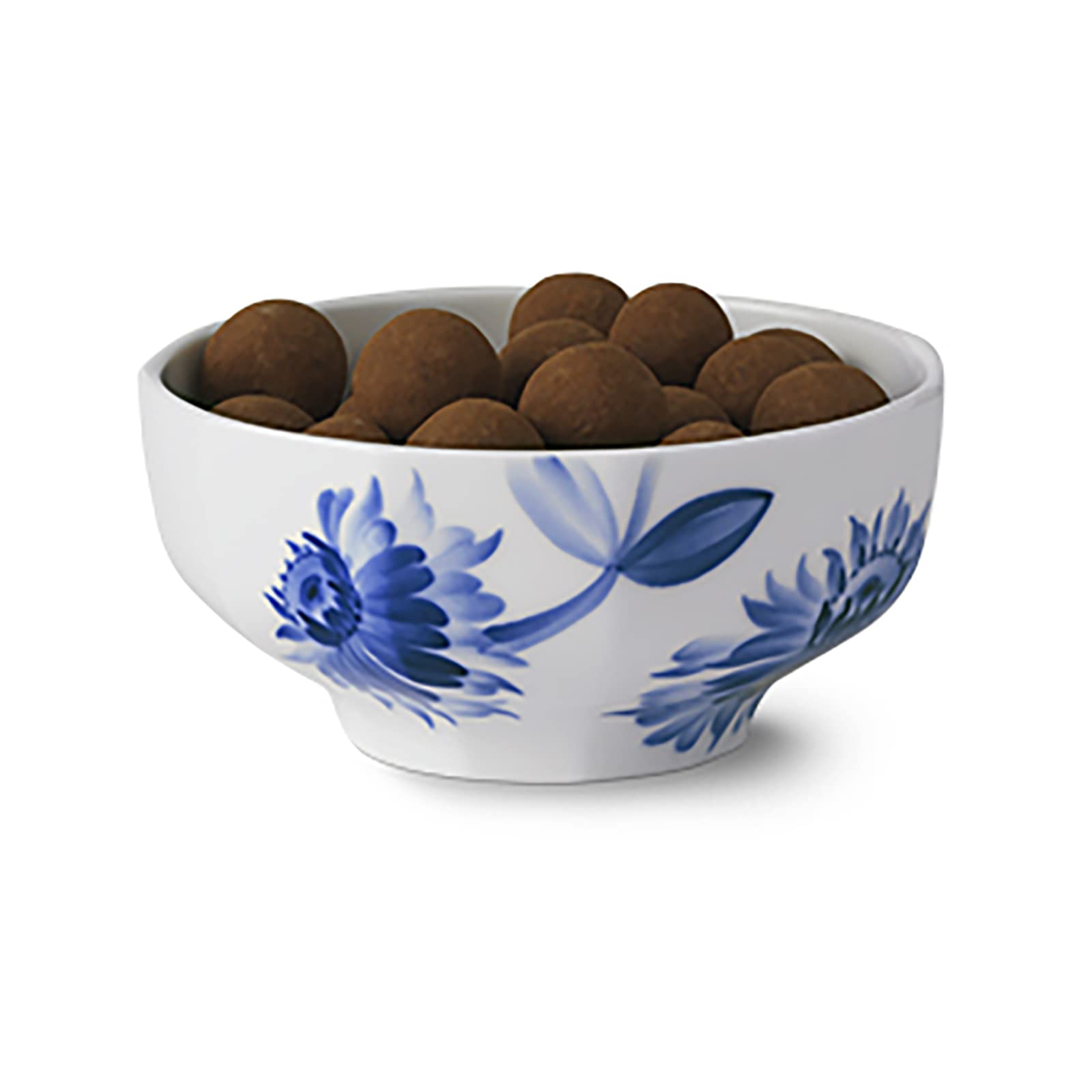 Royal Copenhagen 1028399 Bromst Bowl & Plate Set - 4.3 Inches (11 cm) Zinnia Floral Design - Elegant Wedding Gift & Housewarming Present - Perfect for Dining, Entertaining & Special Occasions