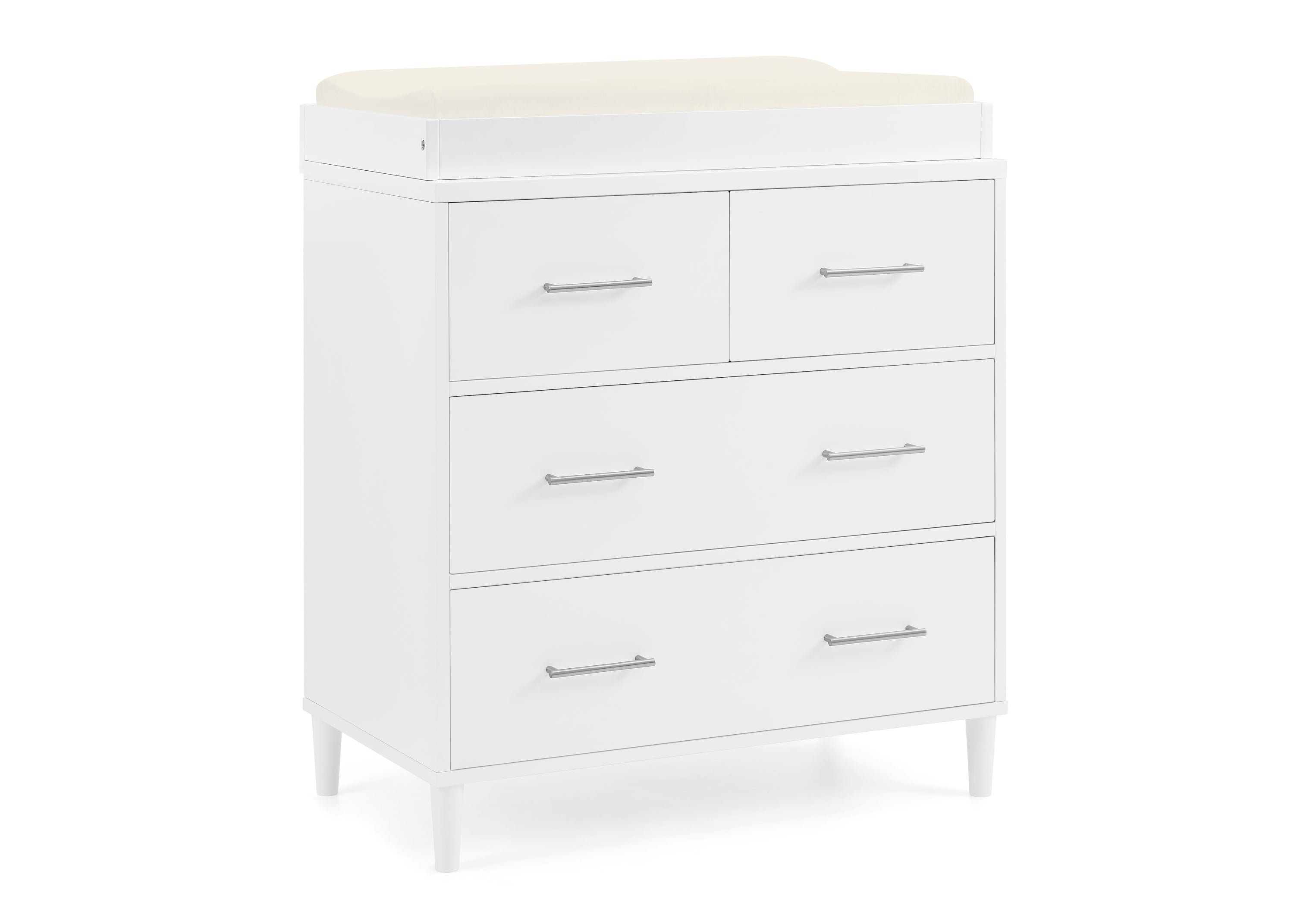 Classic 4 Drawer Dresser with Changing Top & Interlocking Drawers - Nursery Furniture for Baby Essentials Storage & Organization - Perfect for Baby Rooms, Daycare Centers & Nursery Decor