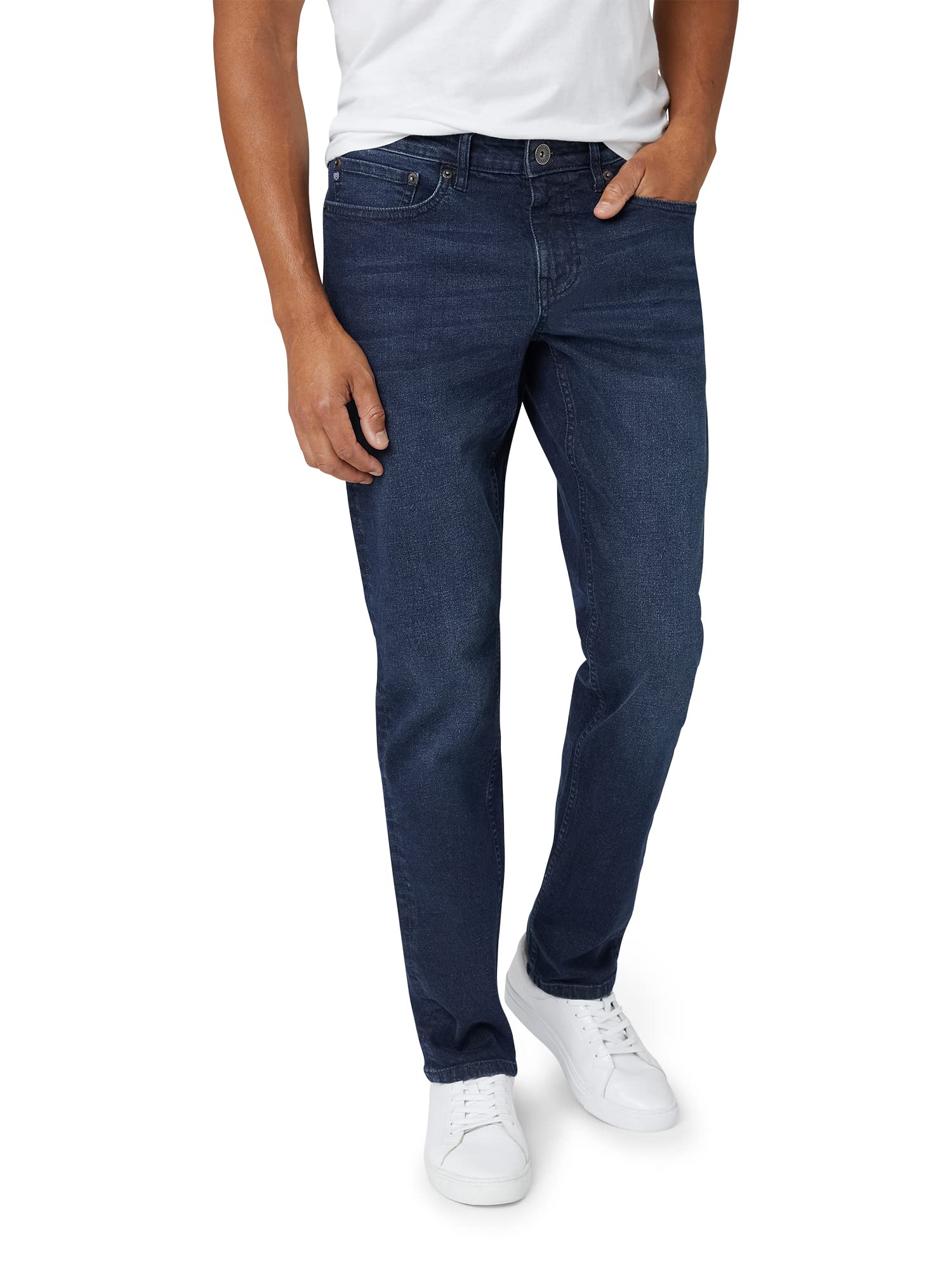 Chaps Men's Straight Leg Comfort Stretch Denim Jeans - Regular & Slim Fit for Everyday Wear | Casual, Office & Weekend Outfits