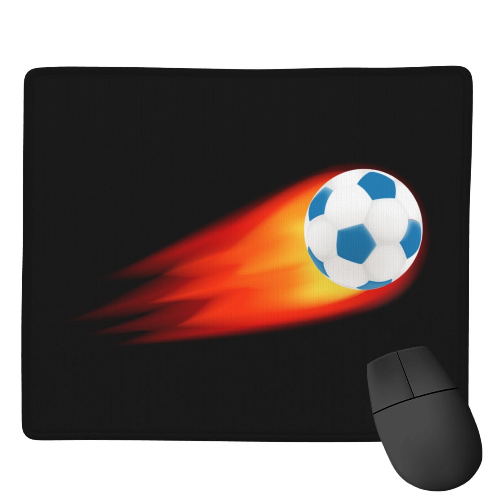 Flaming Football Mouse Pad - Waterproof, Non-Slip Rubber Base for Laptop, PC & Office Use - 7x9 Inch Gaming Mousepad for Enhanced Performance - Perfect for Gamers & Workstations