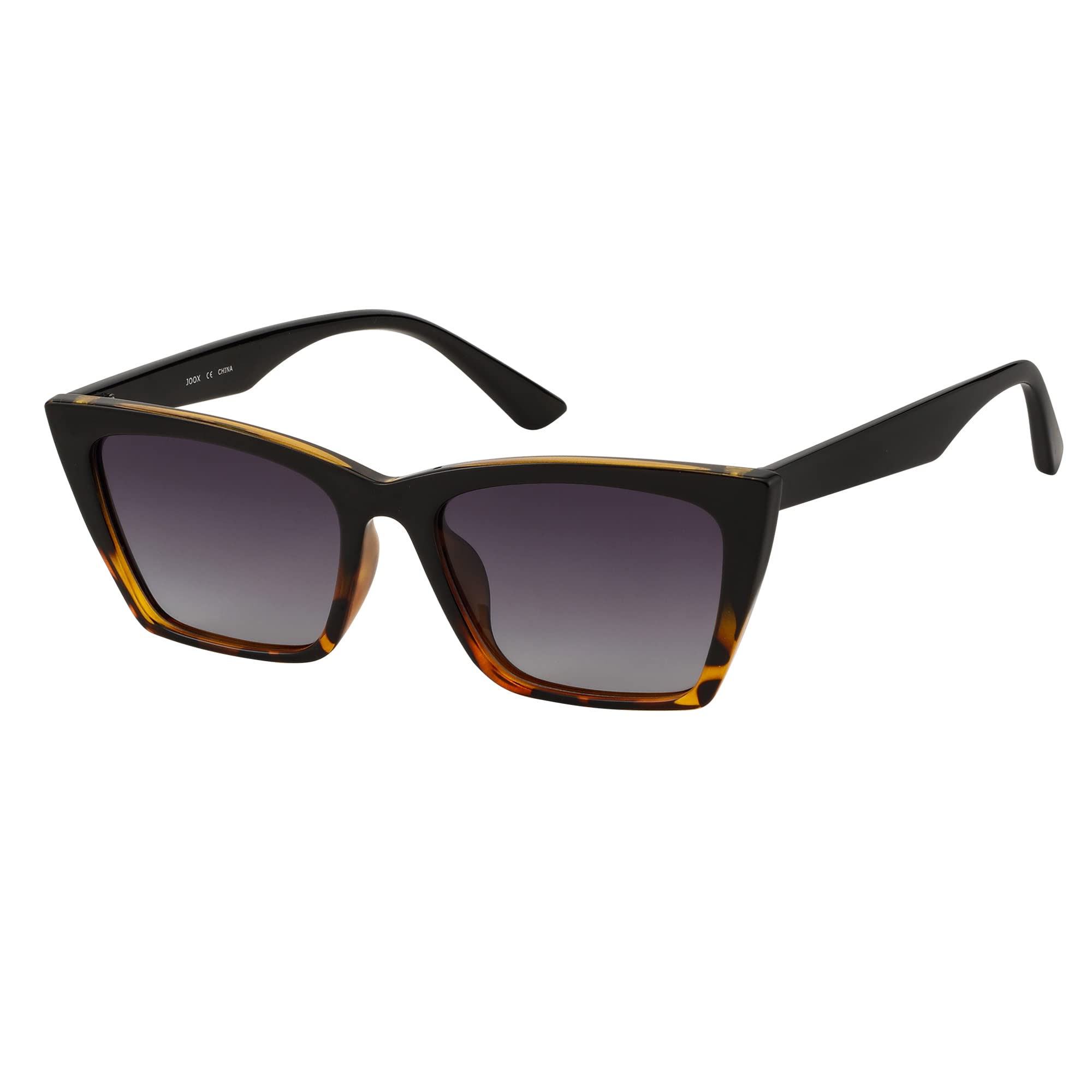 JOOX Polarized Classic Square Cat Eye Sunglasses for Women - UV400 Protection, Fashionable Retro Shades for Driving, Beach & Outdoor Activities