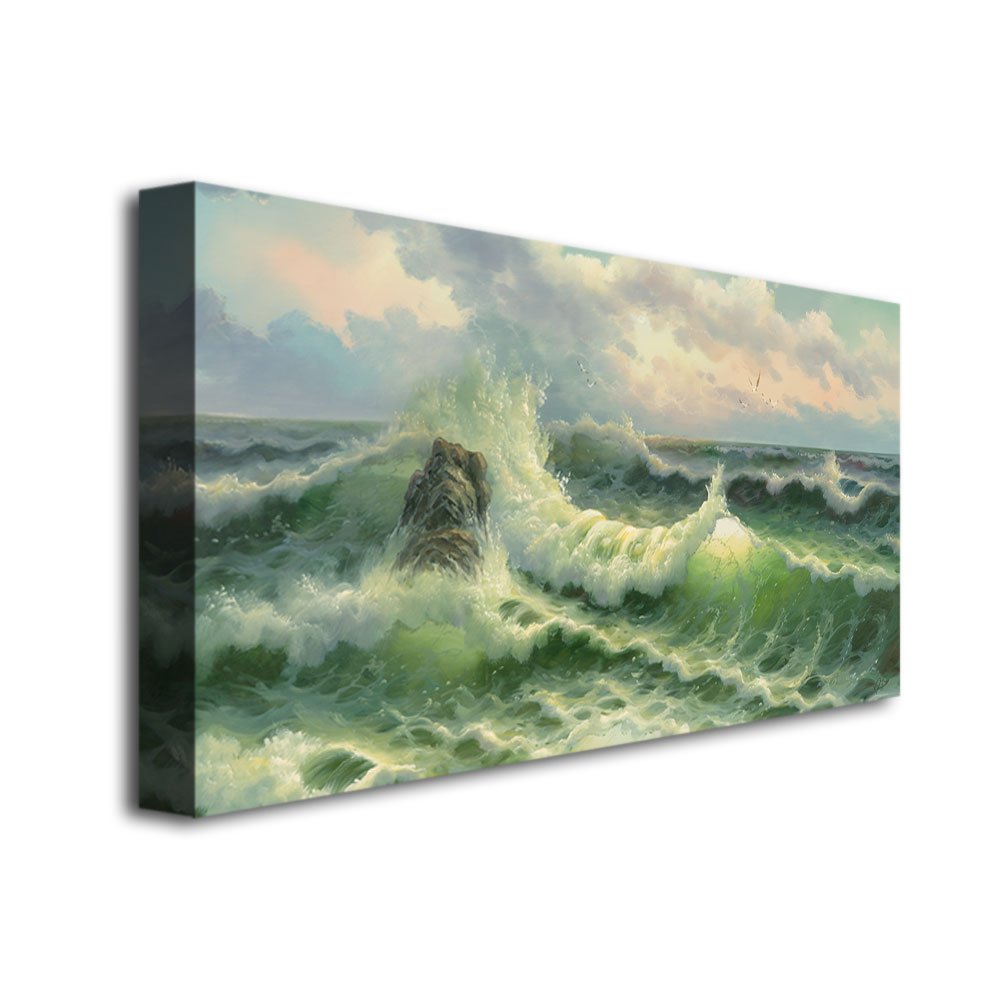 Trademark Fine Art Rio Waves II Canvas Art Print - Ocean Wave Wall Decor for Living Room, Bedroom & Office - Coastal & Beach Theme Home Decor