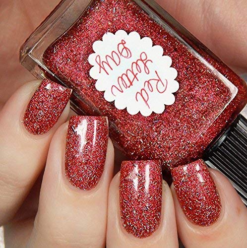 Limited Edition Metallic Red Holographic Nail Polish - Long Lasting Shine & High Pigment - Perfect for Parties, Date Nights & Special Occasions