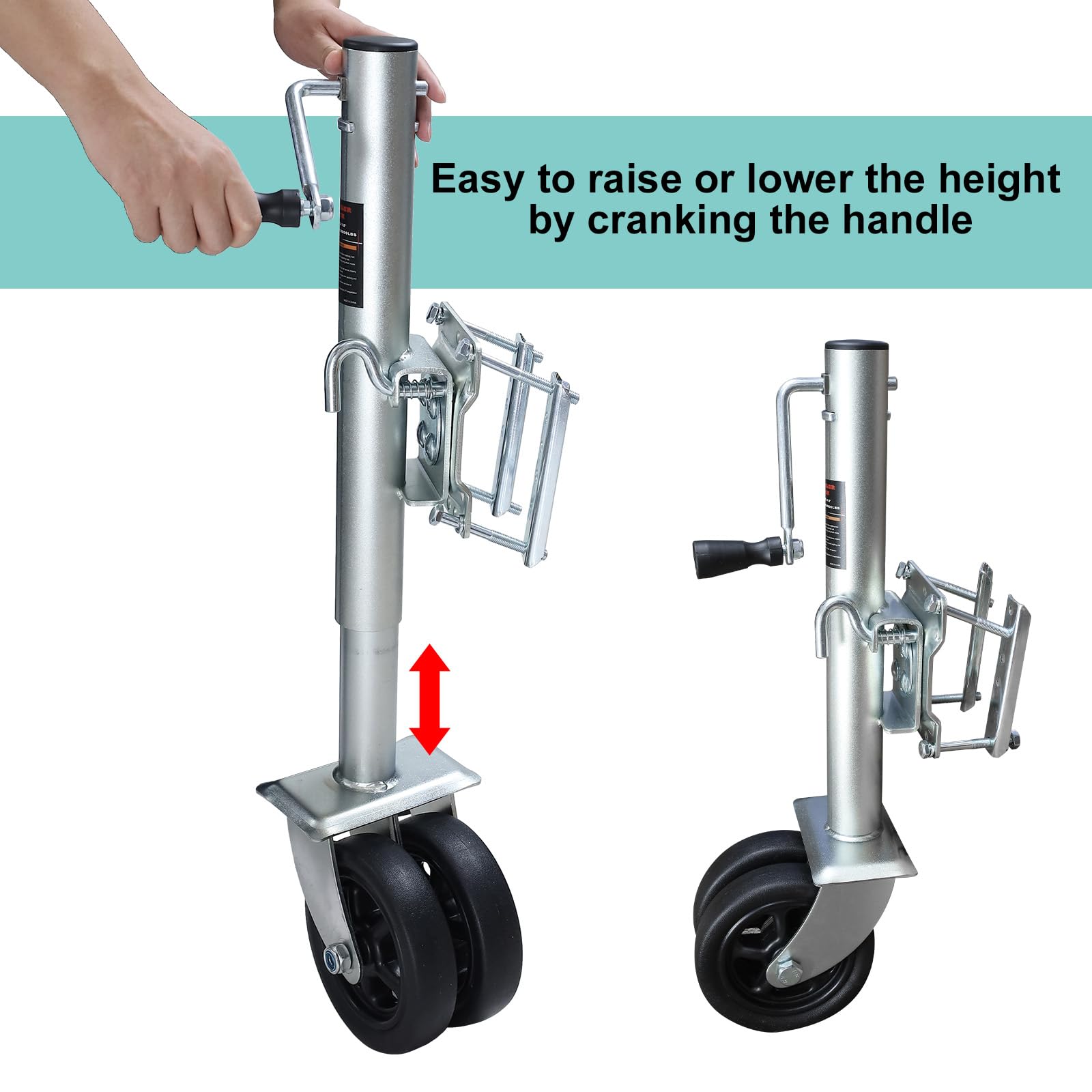 Heavy Duty 2000 lbs Boat Trailer Jack with 7.5