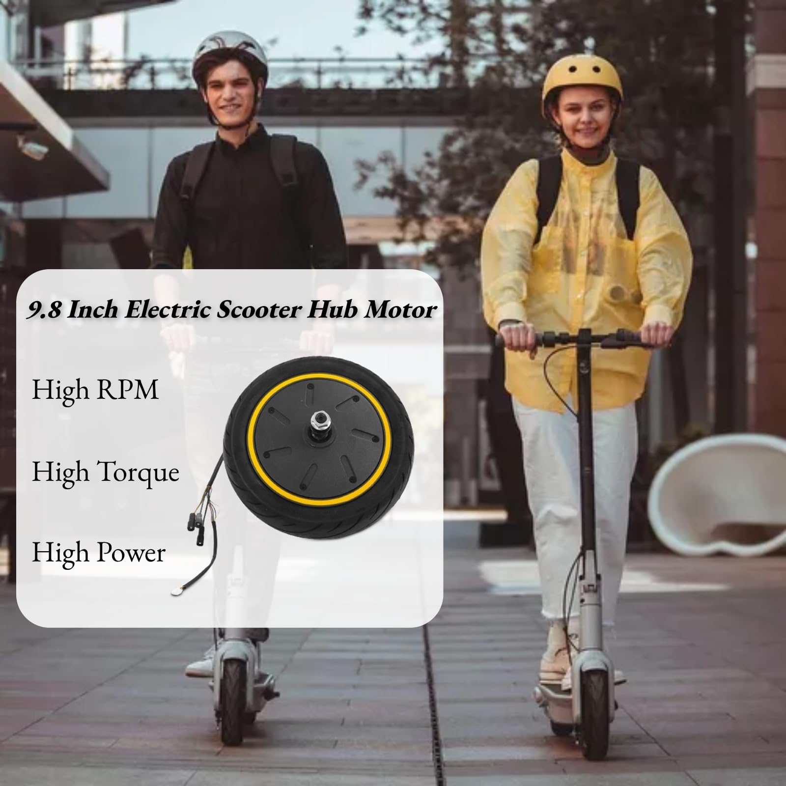 350W Electric Scooter Hub Motor - 9.8 Inch Conversion Kit with Pneumatic Tires for G30 Scooters | High-Performance Replacement Motor for Commuting & Urban Transportation