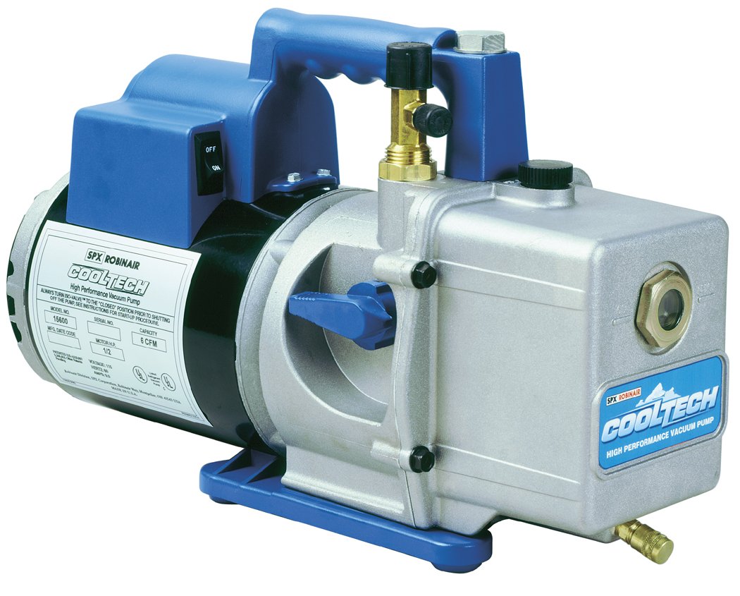 Robinair 15400 CoolTech 2-Stage Vacuum Pump - 4 CFM for HVAC & Auto AC Repair | Professional Refrigerant Recovery & System Evacuation Tool