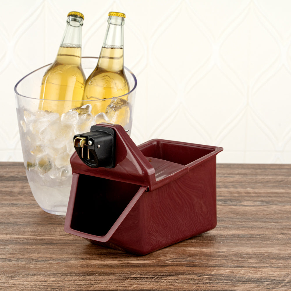 Premium Bar Lux Red Bottle Cap Catcher with Built-in Opener - 9