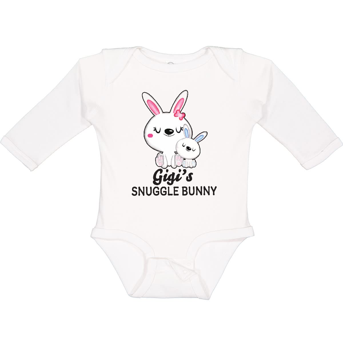 Inktastic Gigi's Snuggle Bunny Easter Baby Long Sleeve Bodysuit - Soft Cotton Creeper for Infants & Toddlers - Perfect for Easter Photos, Spring Outings & Family Gatherings