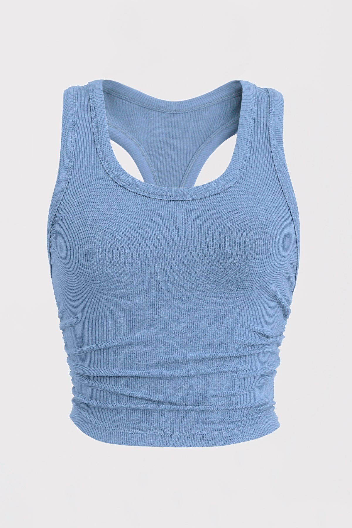 Dom Racerback Tank Top - Soft Breathable Women's Workout Shirt in Azure Blue | Perfect for Yoga, Gym & Summer Casual Wear