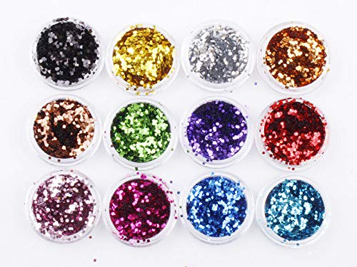 Holographic Nail Sequins Glitter for Nail Art - Multicolor Nail Decoration for DIY Manicure, Salon & Party Nails
