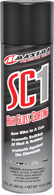 Maxima High Gloss SC1 Clear Coat Silicone Spray 12oz - Premium Protective Coating for Motorcycles, Cars & Bikes - Waterproof, UV Resistant, Long-Lasting Shine