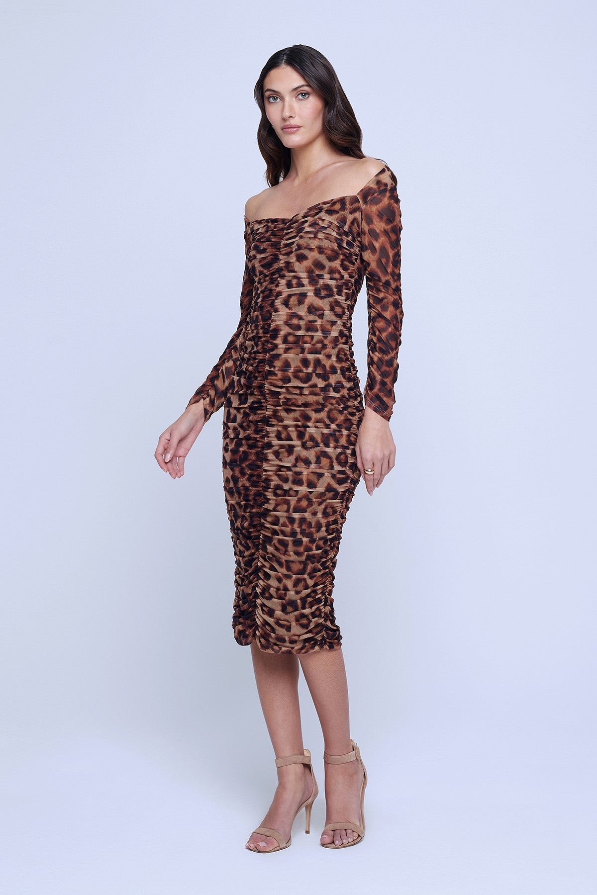 L'Agence Marise Sweetheart Leopard Print Dress - Women's Sexy Bodycon Mini Dress for Party, Date Night & Special Occasions