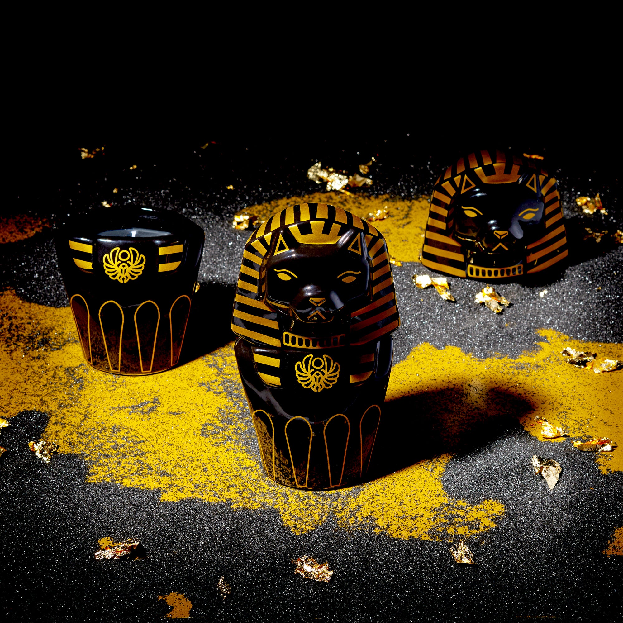 Bastet Cat Jewel Candle Ceramic - Handmade Egyptian Cat Goddess Scented Candle with Jewelry Inside - Perfect for Home Decor, Gifts & Meditation