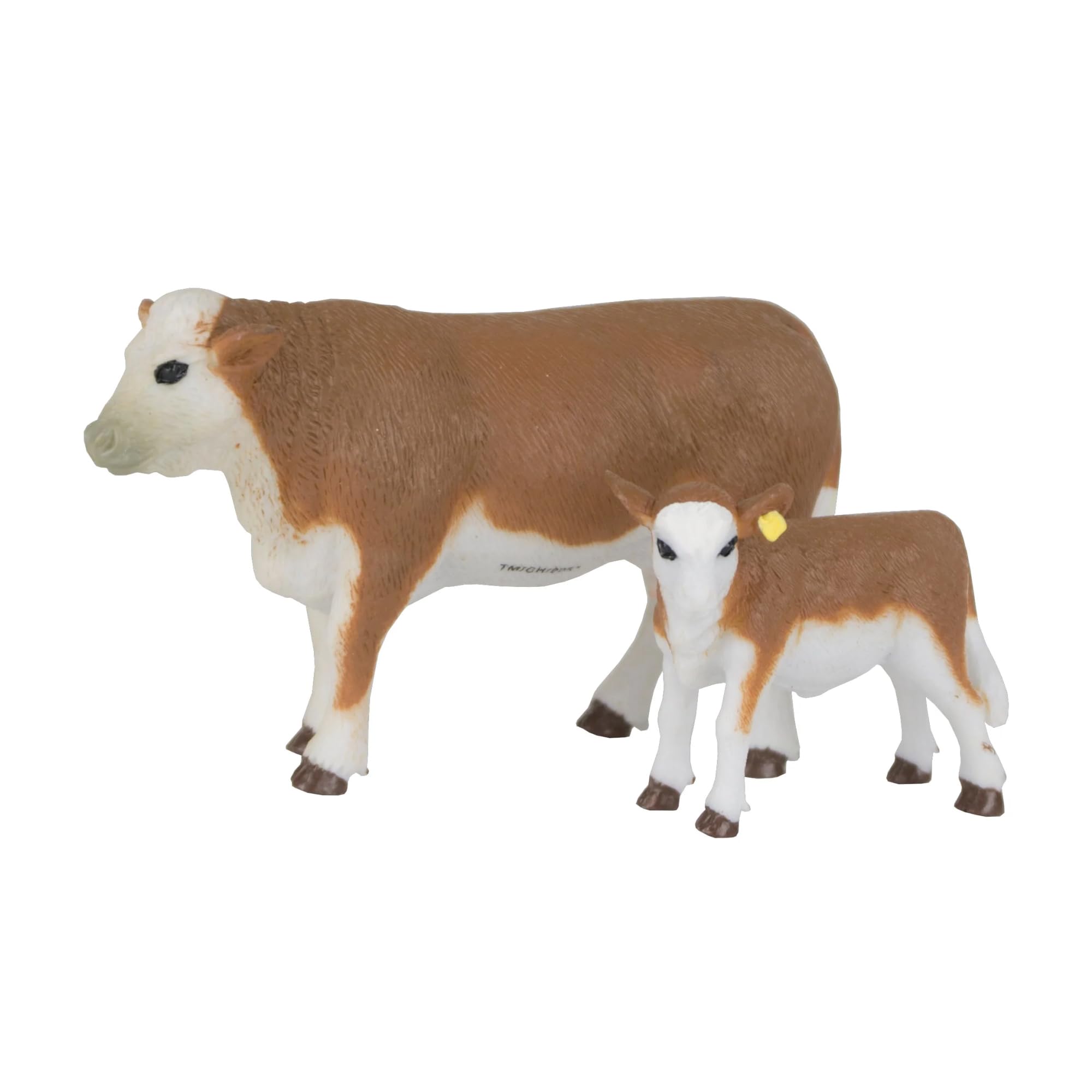 Big Country Toys Hereford Cow & Calf - 1:20 Scale Hand Painted Farm Animal Figures - Realistic Farm Toys for Kids & Collectors - Perfect for Farm Playsets, Educational Learning & Home Decor