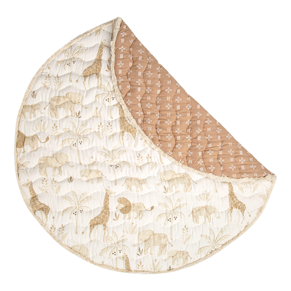 Premium Crane Baby Quilted Playmat - Soft, Non-Slip Nursery Floor Mat for Infants & Toddlers - Perfect for Playtime, Tummy Time & Nursery Decor