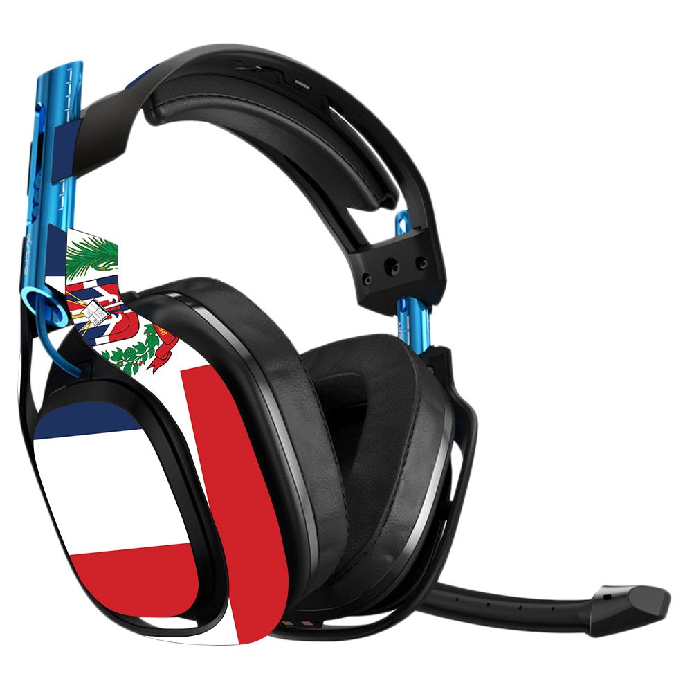 Astro A50 3rd Generation Gaming Headset Skin - Dominican Flag Vinyl Decal Wrap | Durable Protective Cover | Easy to Apply & Remove | Made in USA | Perfect for Gamers & Streamers