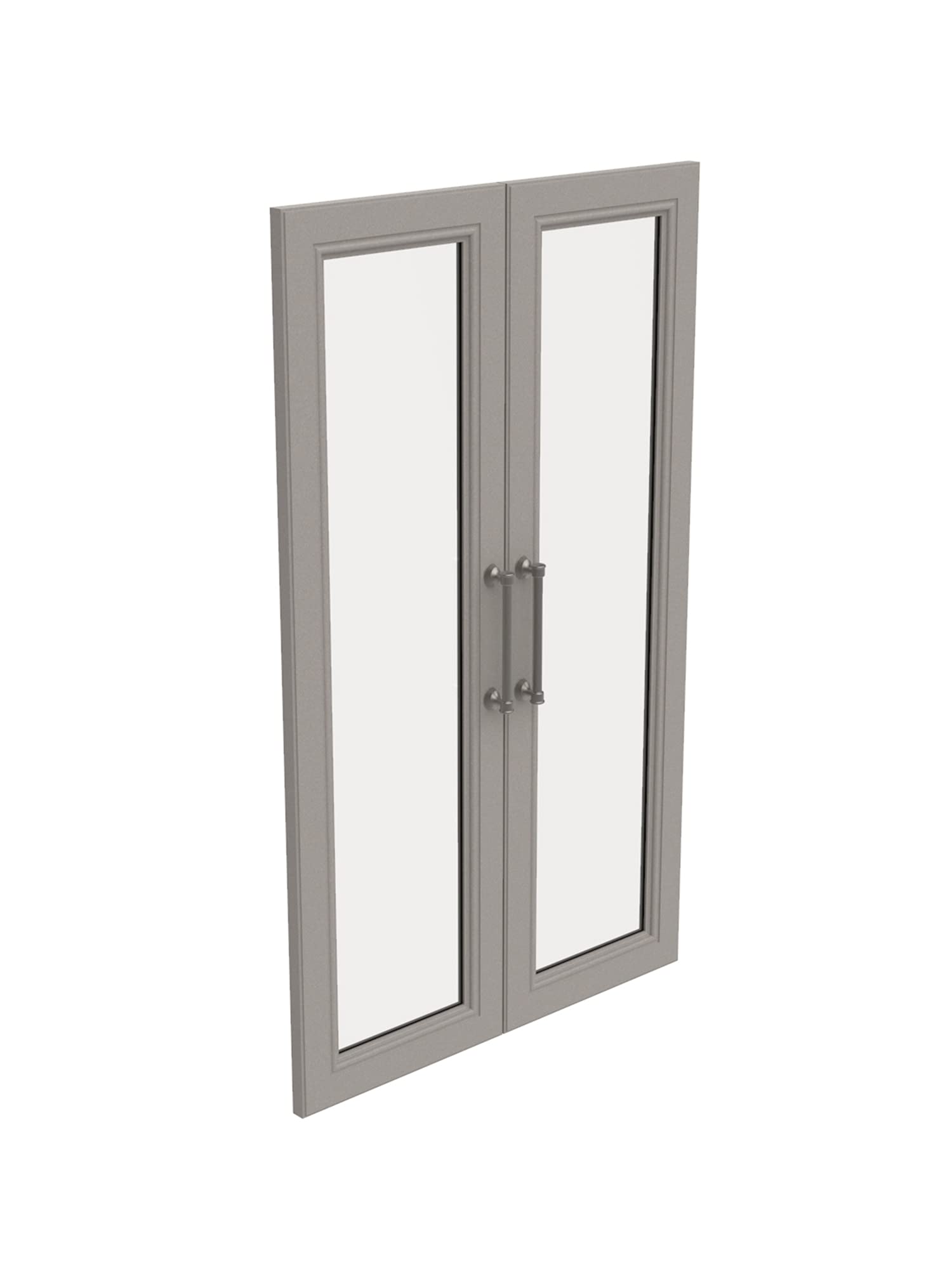 ClosetMaid Modular Storage Pair Set with 2 Glass Pane Doors - Wood Closet Organizer in Shaker Style, Taupe | Add-On Accessory for Shelf Units | Perfect for Bedroom, Closet & Home Organization