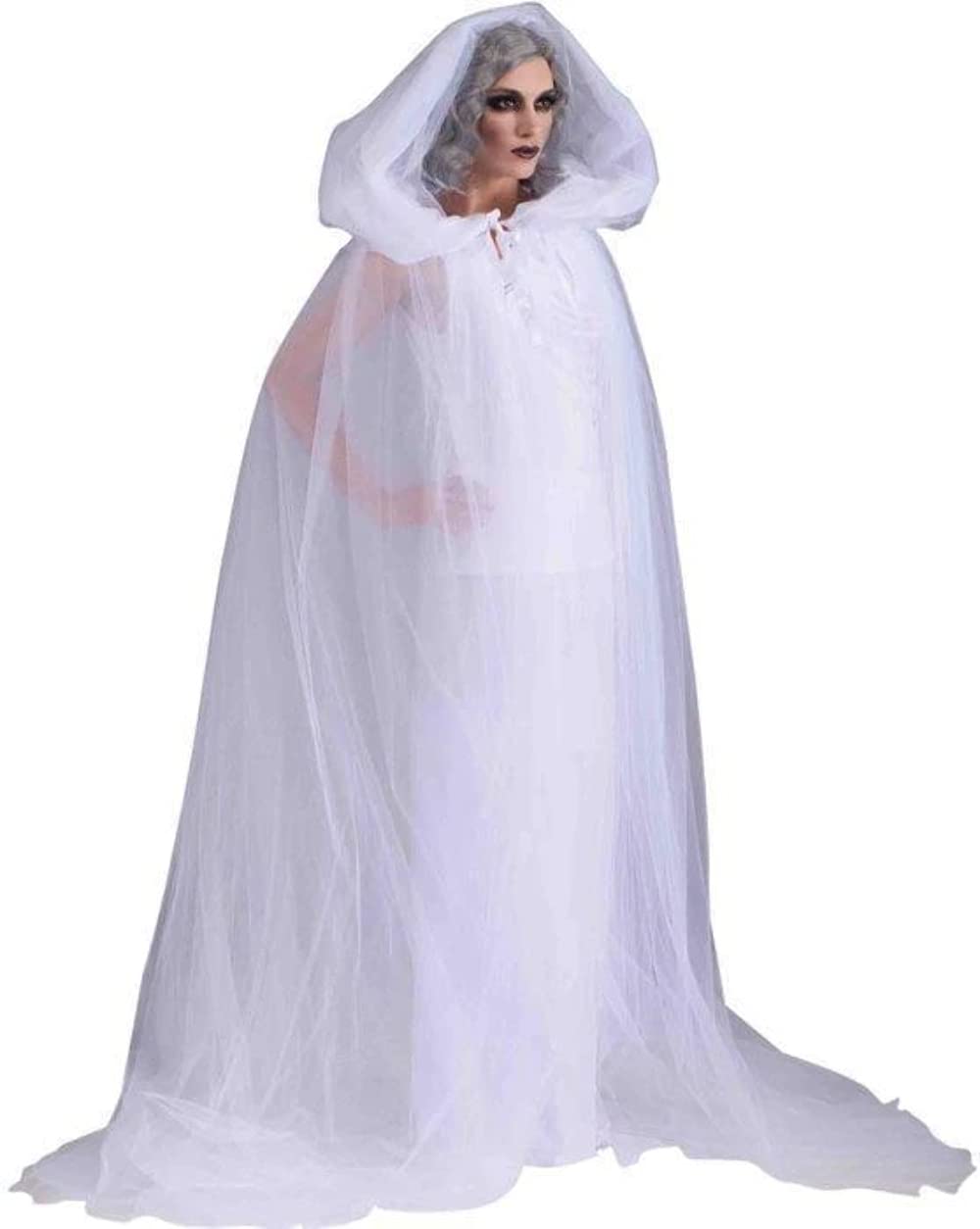 Spooky Women's Haunted Ghost Costume for Halloween - Scary Adult Ghost Outfit for Parties & Cosplay