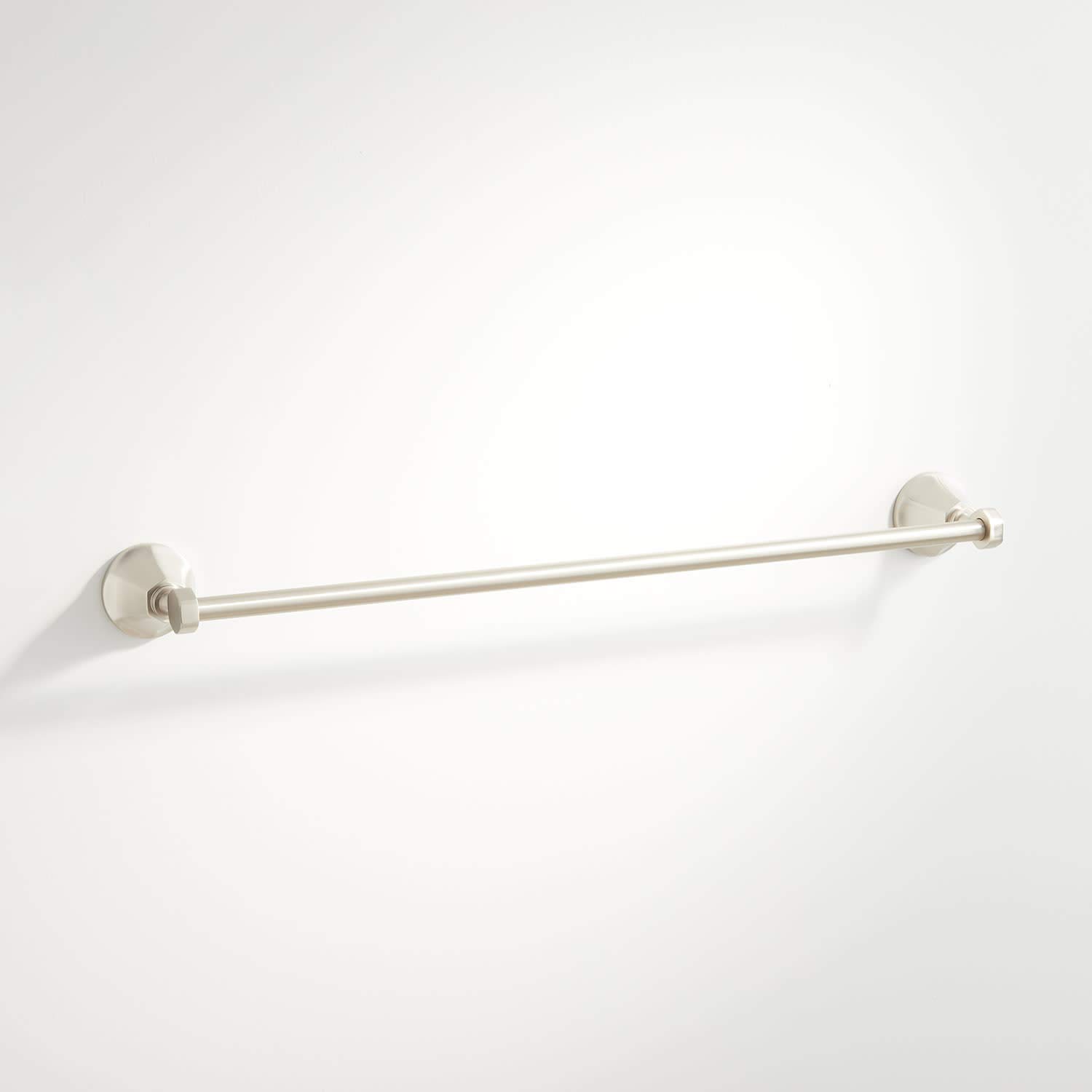 Signature Hardware 446805 Key West 24-Inch Brushed Nickel Towel Bar - Bathroom Wall Mounted Towel Rack for Spa, Hotel & Home Decor