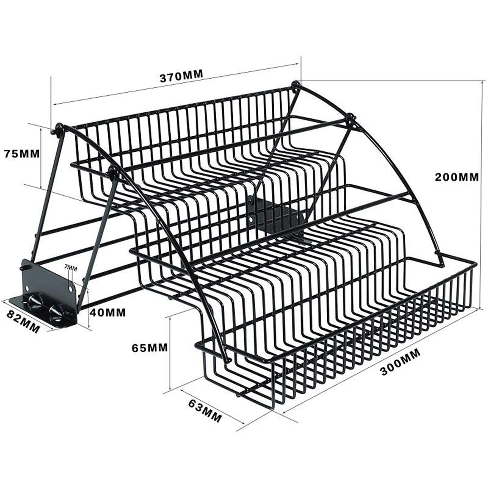 YIYIBYUS Expandable 3-Tier Kitchen Organizer - Space Saving Metal Pantry Shelf for Spices, Jars & Condiments - Retractable Storage Rack for Small Kitchens, Countertops & Cabinets - Perfect for Organizing Spices, Baking Supplies & Kitchen Essentials