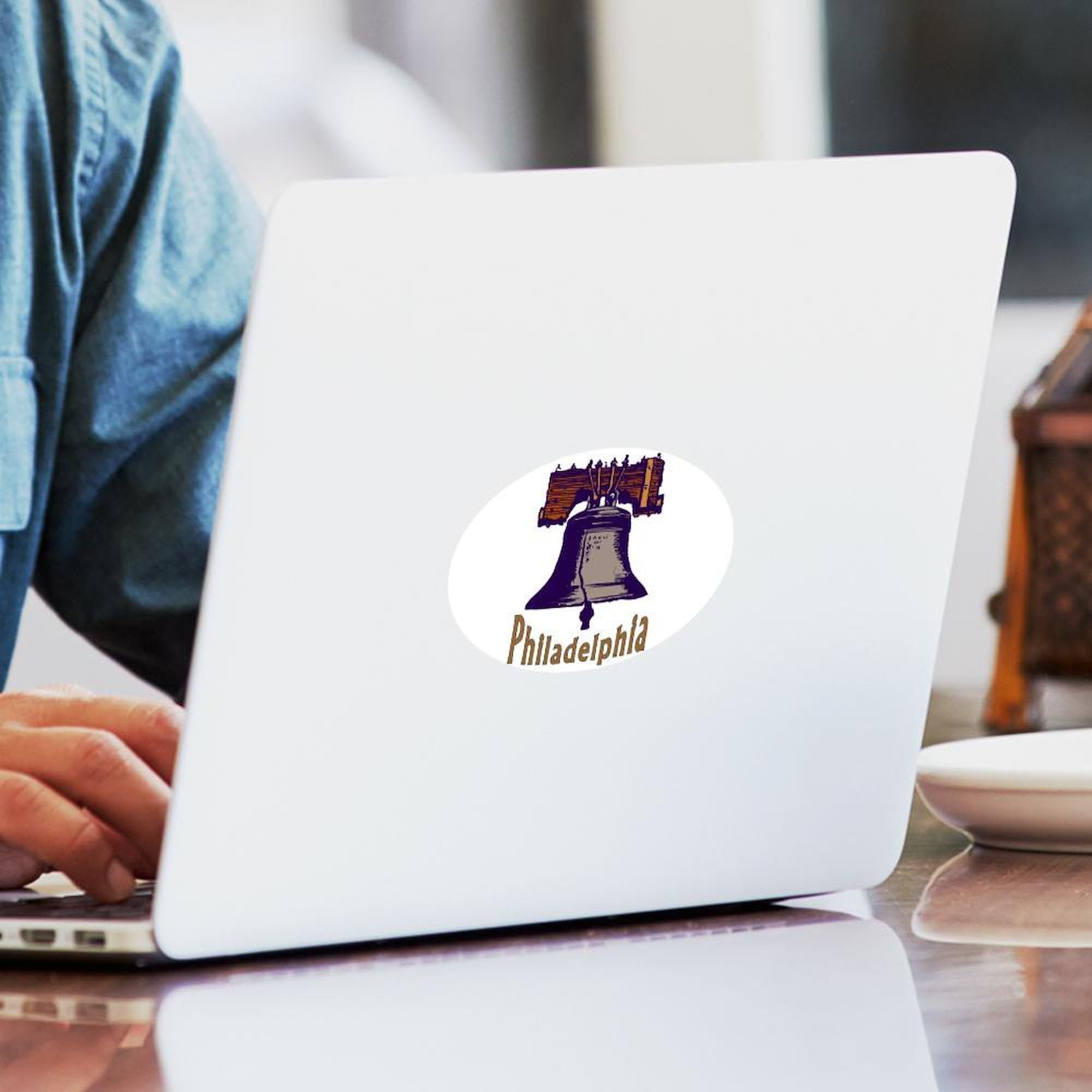 Liberty Bell Oval Sticker - Car Bumper Decal for Patriotic Decor