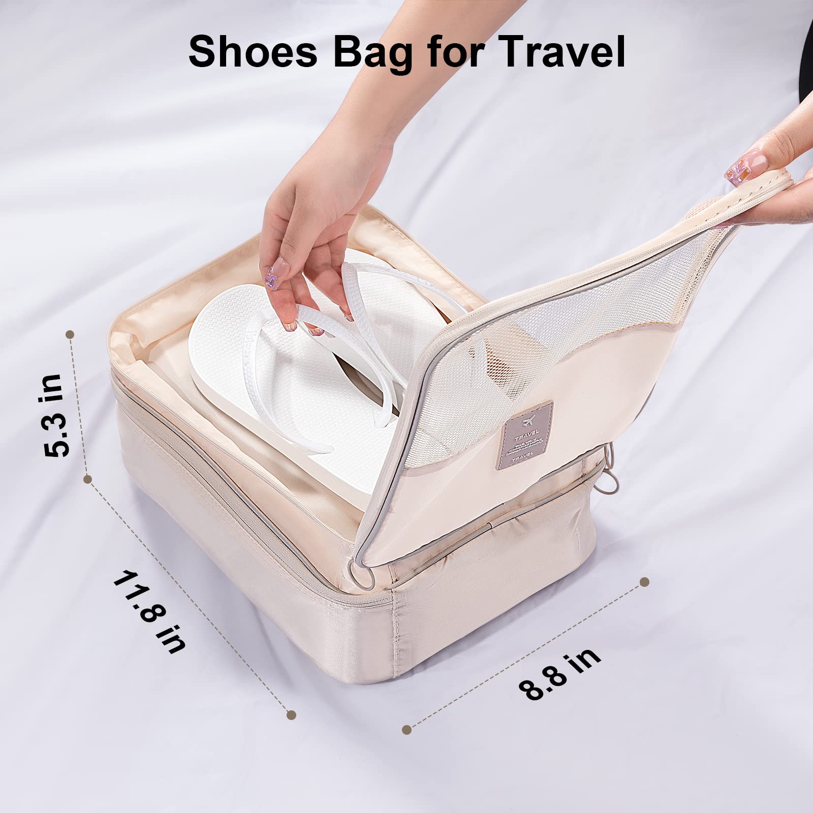 3-Pair Shoe Bags for Travel | Durable Carry-On Luggage Organizer | Perfect for Flying, Gym, or Weekend Getaways