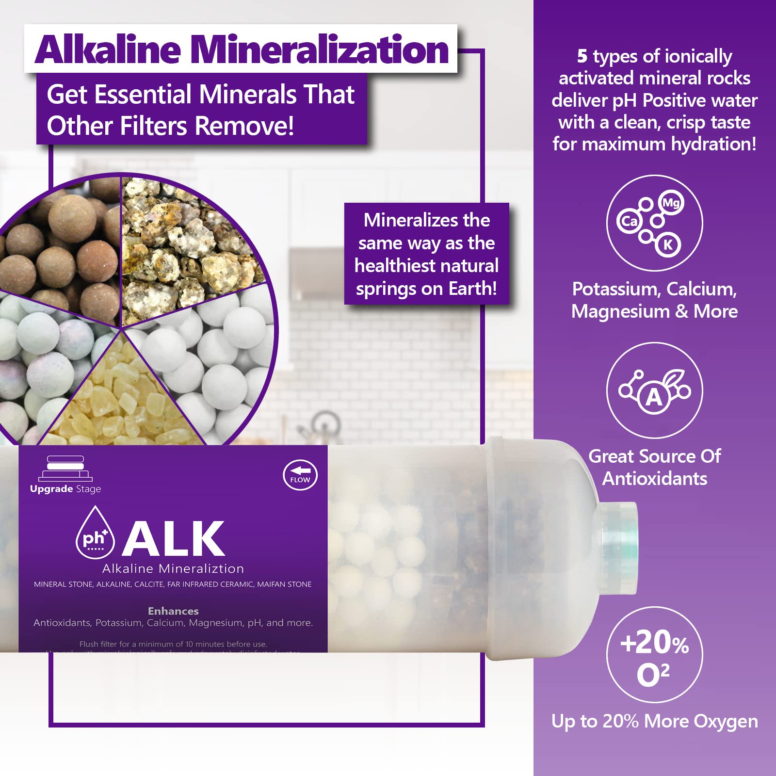 Express Water 6-Month Alkaline Reverse Osmosis Replacement Filter Set – 6 Filters with 100 GPD RO Membrane – 10 Inch Water Filtration System for Clean Drinking & Cooking Water