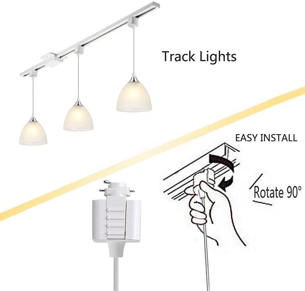 Kiven Juno Lighting 3 Pack J-Series Dimmable Track Mount Pendant Light Fixtures with Frosted White Glass Shade - 20 Inch - Modern Kitchen Island & Dining Room Lighting for Home & Restaurant Decor