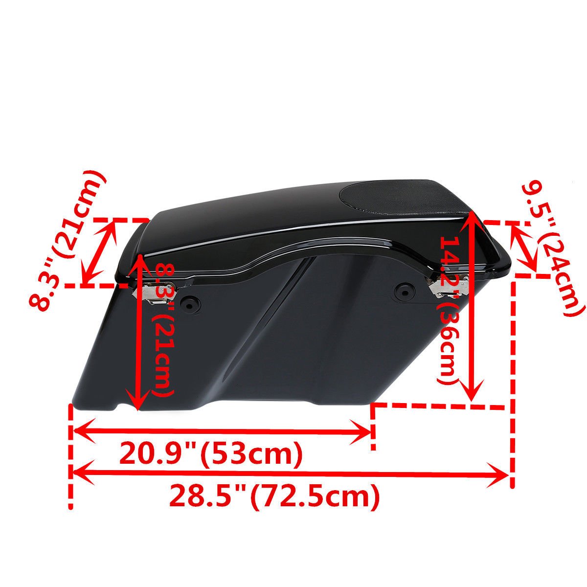 TCMT Hard Saddlebags Trunk 5x7