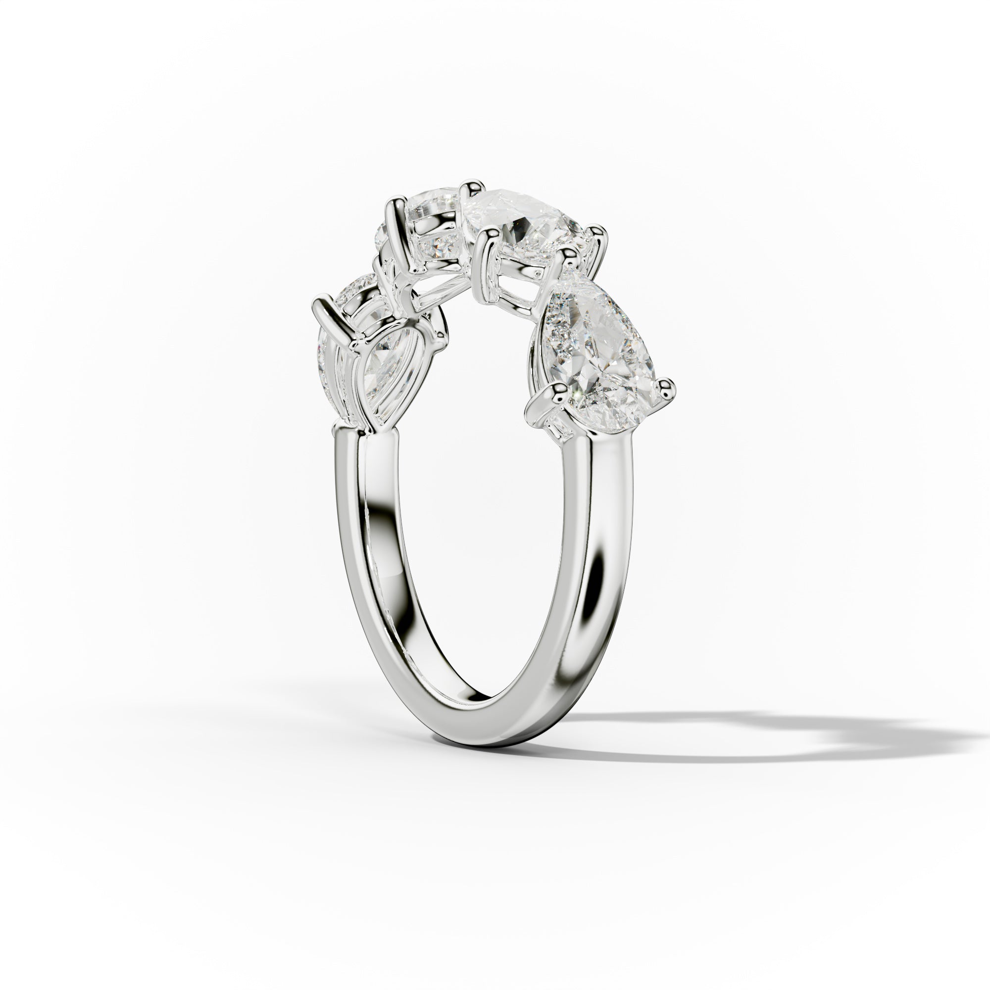 3.0 Carat East West Pear Shape Diamond Anniversary Band - Elegant Wedding Ring for Women, Perfect for Anniversaries, Engagements & Special Occasions