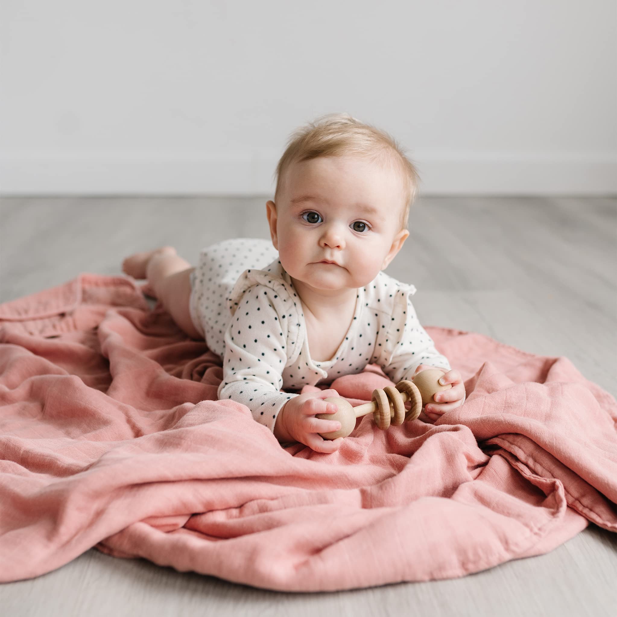 Natemia Organic Muslin Baby Blanket - Soft, Breathable & Unisex Swaddle Blanket for Newborns, Girls & Boys | 47