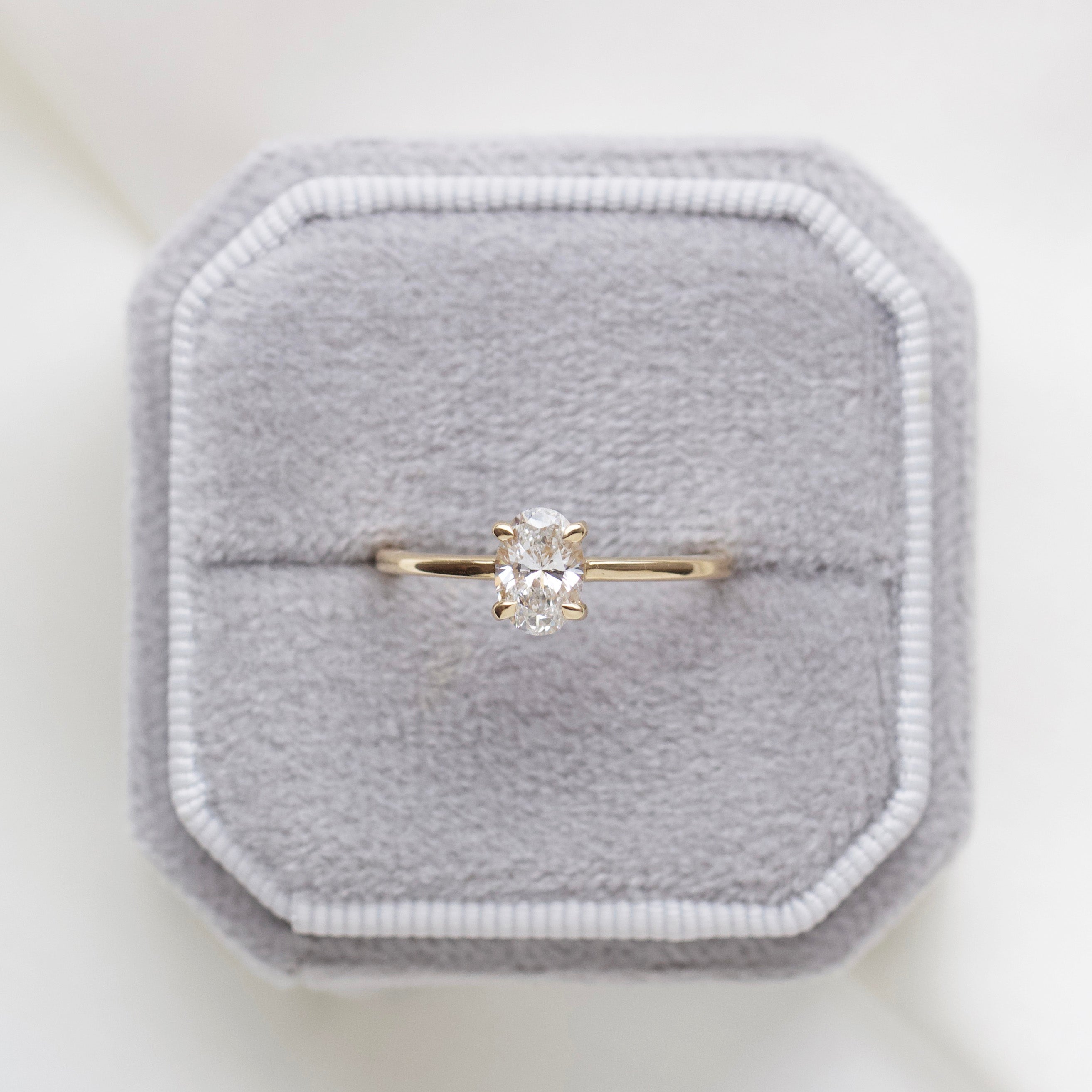 Erin Oval Solitaire Diamond Ring - 14K Gold Engagement Ring for Women, Elegant Wedding Band, Perfect for Proposals, Anniversaries & Special Occasions