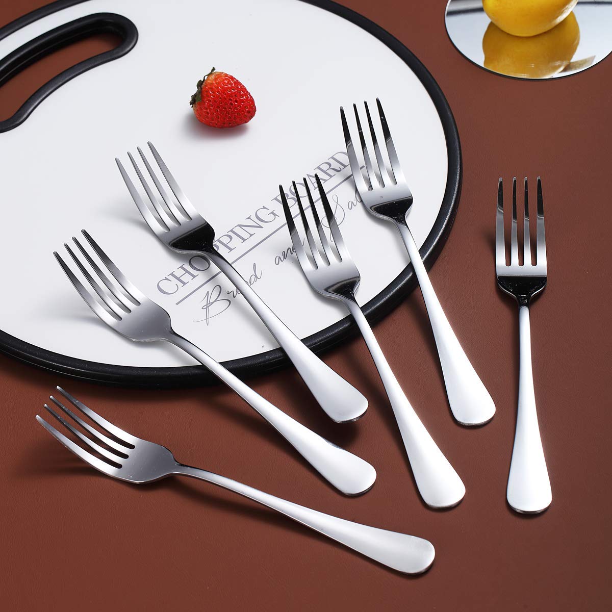 6-Piece Stainless Steel Mirror Finish Dinner Fork Set - Berglander 7.9