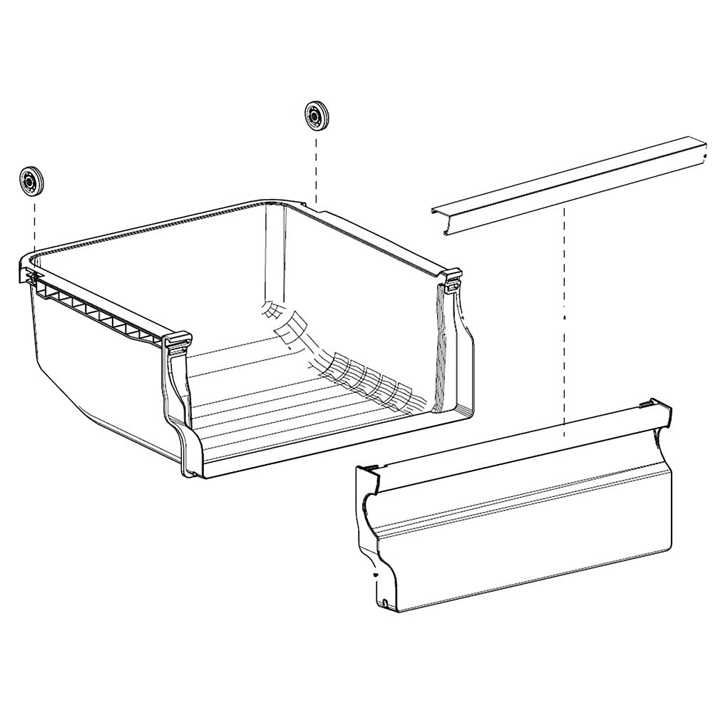 Samsung DA97-13841C Refrigerator Replacement Case - Genuine OEM Part for Samsung Fridges - Perfect for DIY Repairs & Home Appliance Maintenance