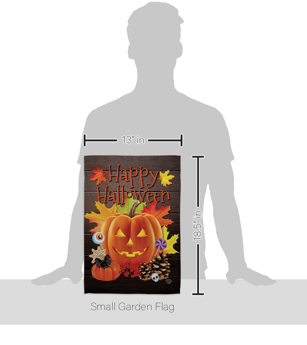 Spooky Halloween Pumpkin Garden Flag - Fall Witch Decor for Yard & Home