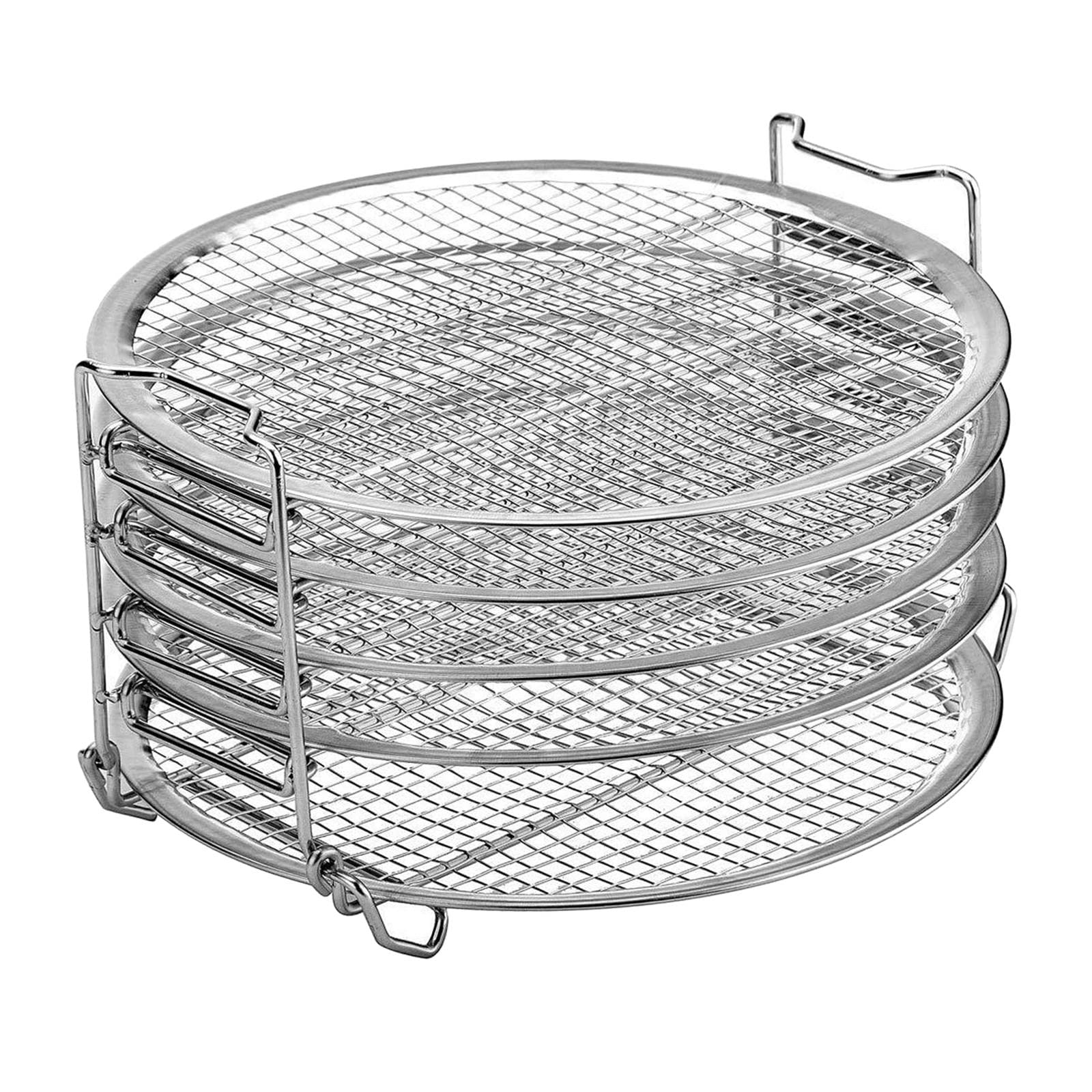 FAKEME 5-Tier Air Fryer Rack - Large Capacity Dehydrator & Grill Stand Accessory for Air Fryers | Perfect for Roasting, Baking, and Drying Fruits/Vegetables