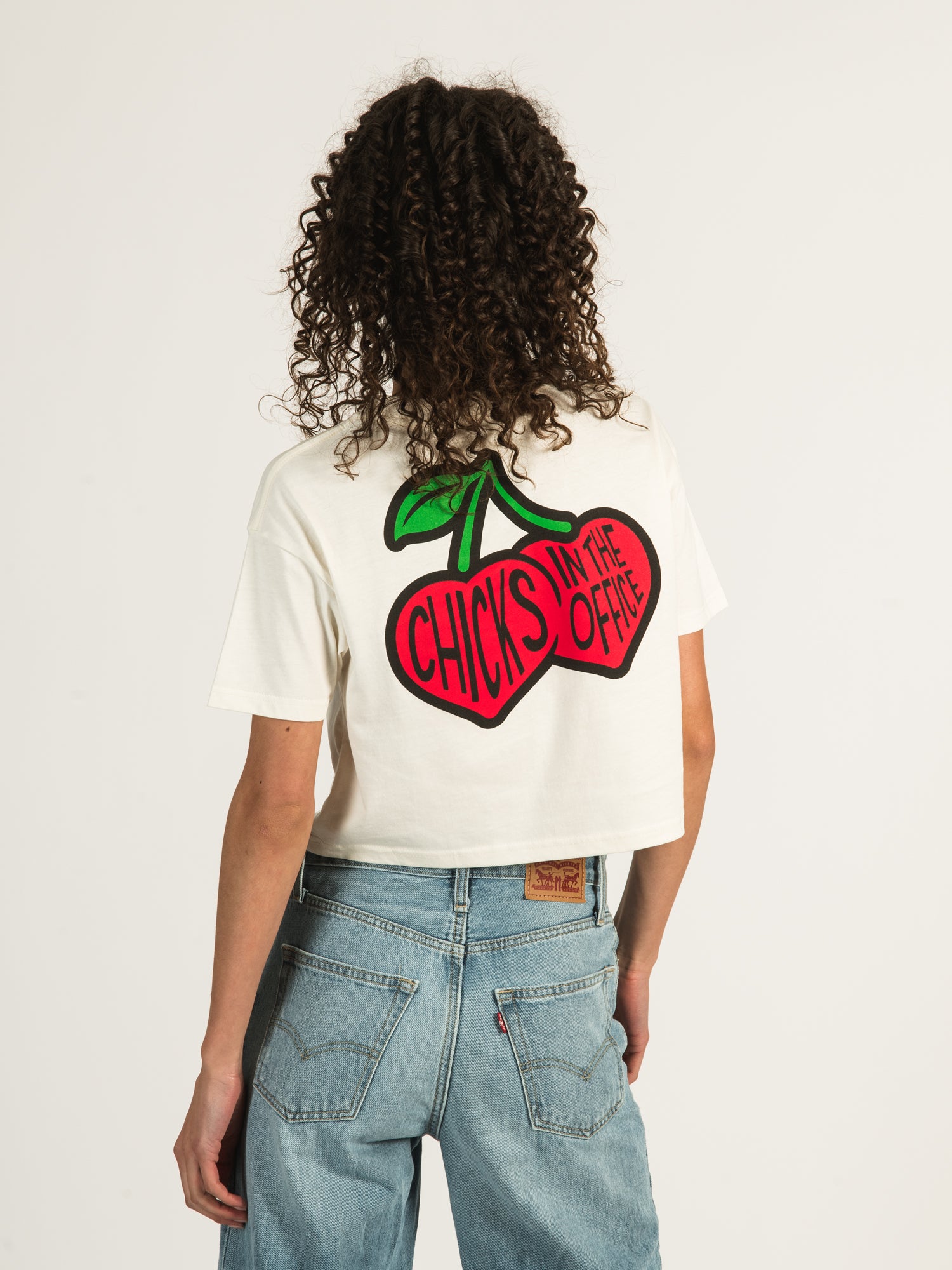 Barstool Sports Chicks in The Office Crop Tee - Women's Casual Short Sleeve T-Shirt - Perfect for Office, Outings & Everyday Wear
