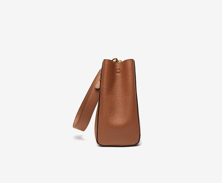 Stylish Versatile Leather Bucket Bag for Women - Fashionable Crossbody & Shoulder Bag - Perfect for Work, Travel & Everyday Use